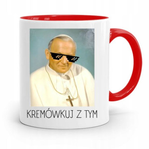 Kubek Czerwony Papież Papaj Jan Paweł Ii Prezent