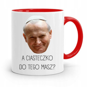 Kubek Czerwony Papież Papaj Jan Paweł Ii Prezent