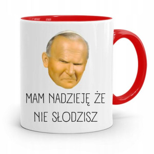 Kubek Czerwony Papież Papaj Jan Paweł Ii Prezent