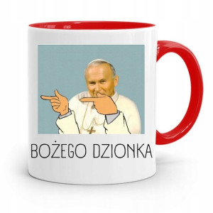 Kubek Czerwony Papież Papaj Jan Paweł Ii Prezent