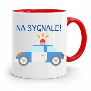 Kubek Czerwony Policjanta Policjantki Na Sygnale!