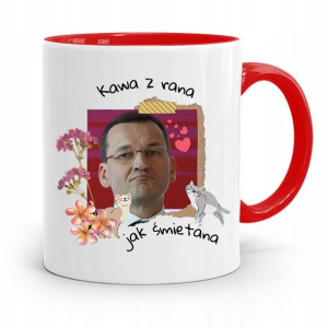Kubek Czerwony Politycy Premier Mateusz Morawiecki