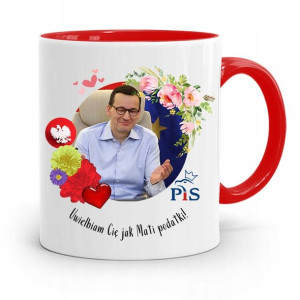 Kubek Czerwony Politycy Premier Mateusz Morawiecki