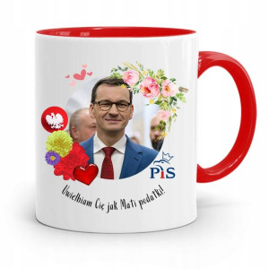 Kubek Czerwony Politycy Premier Mateusz Morawiecki