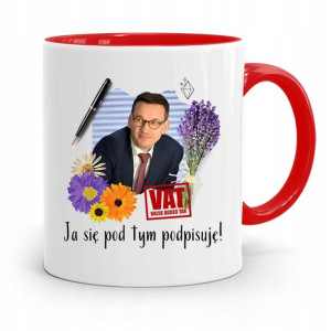 Kubek Czerwony Politycy Premier Mateusz Morawiecki