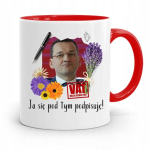 Kubek Czerwony Politycy Premier Mateusz Morawiecki