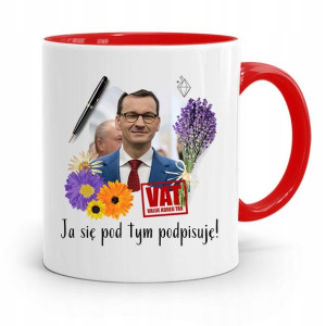 Kubek Czerwony Politycy Premier Mateusz Morawiecki