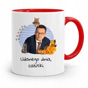 Kubek Czerwony Politycy Premier Mateusz Morawiecki