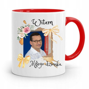Kubek Czerwony Politycy Premier Mateusz Morawiecki