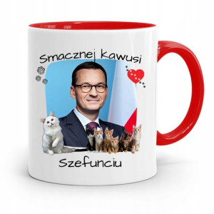 Kubek Czerwony Politycy Premier Mateusz Morawiecki