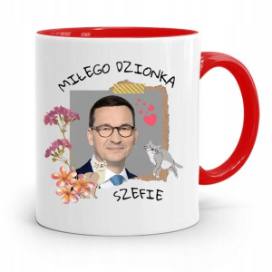 Kubek Czerwony Politycy Premier Mateusz Morawiecki