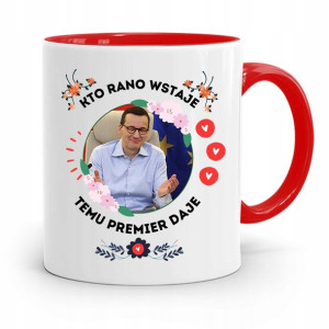 Kubek Czerwony Politycy Premier Mateusz Morawiecki