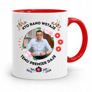 Kubek Czerwony Politycy Premier Mateusz Morawiecki