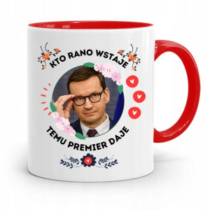 Kubek Czerwony Politycy Premier Mateusz Morawiecki
