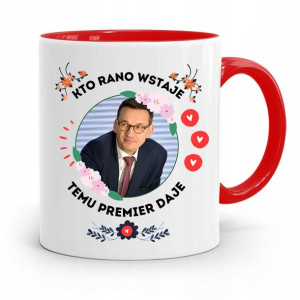 Kubek Czerwony Politycy Premier Mateusz Morawiecki