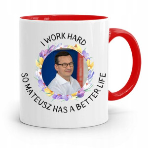 Kubek Czerwony Politycy Premier Mateusz Morawiecki