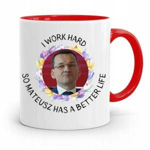 Kubek Czerwony Politycy Premier Mateusz Morawiecki