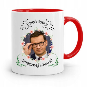 Kubek Czerwony Politycy Premier Mateusz Morawiecki