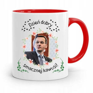 Kubek Czerwony Politycy Premier Mateusz Morawiecki