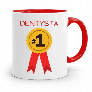Kubek Czerwony Prezent Dentysty Numer Jeden