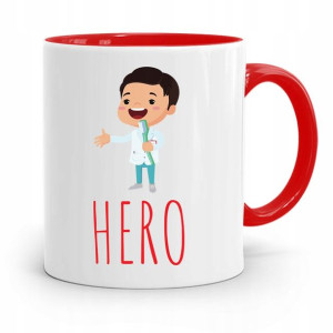 Kubek Czerwony Prezent Dentysty Stomatologa Hero