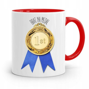 Kubek Czerwony Prezent Dla Brata Brat Na Medal