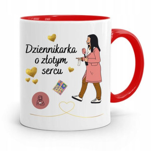 Kubek Czerwony Prezent Dla Dziennikarza Reportera