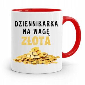 Kubek Czerwony Prezent Dla Dziennikarza Reportera
