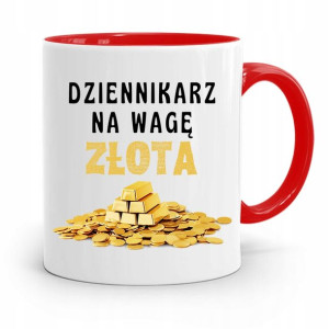 Kubek Czerwony Prezent Dla Dziennikarza Reportera