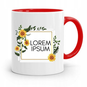 Kubek Czerwony Prezent Dla Grafika Lorem Ipsum