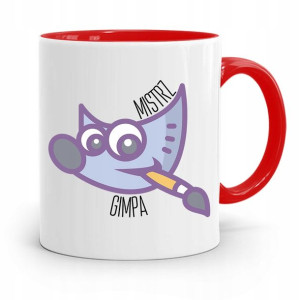 Kubek Czerwony Prezent Dla Grafika Mistrz Gimpa