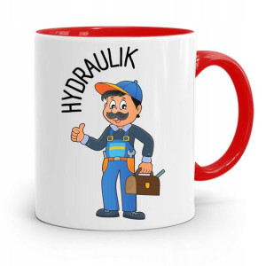 Kubek Czerwony Prezent Dla Hydraulika Najlepszy