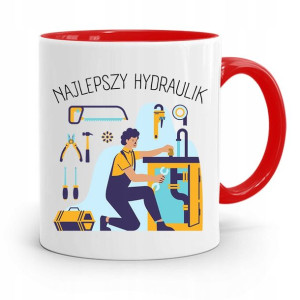 Kubek Czerwony Prezent Dla Hydraulika Najlepszy