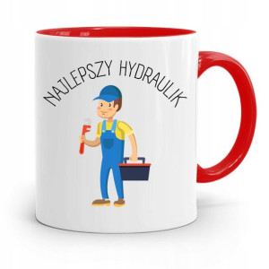 Kubek Czerwony Prezent Dla Hydraulika Najlepszy