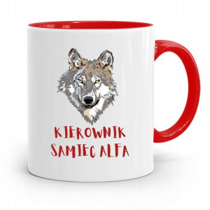 Kubek Czerwony Prezent Dla Kierownika Samca Alfa