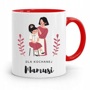 Kubek Czerwony Prezent Dla Kochanej Mamy Matki