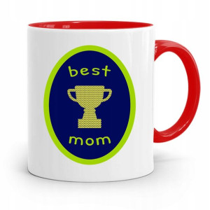 Kubek Czerwony Prezent Dla Mamy Matki Best Mom