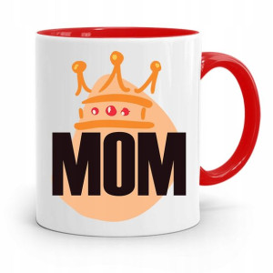 Kubek Czerwony Prezent Dla Mamy Matki Mamusi Mom