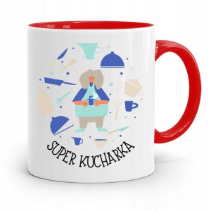 Kubek Czerwony Prezent Dla Super Kucharki Cook