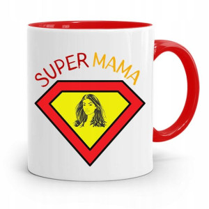 Kubek Czerwony Prezent Dla Super Mamy Matki