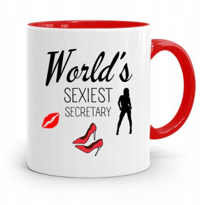 Kubek Czerwony Prezent Sekretarki World's Sexiest