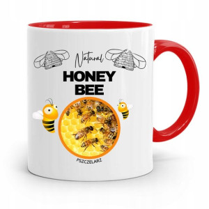 Kubek Czerwony Pszczelarza Honey Bee Prezent