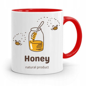 Kubek Czerwony Pszczelarza Honey Natural Product