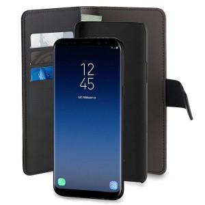 Puro Wallet Detachable Samsung S9 Plus G965 2w1 Czarne/black Sgs9pbookc3blk