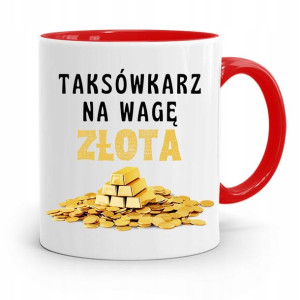 Kubek Czerwony Taksówkarza Na Wagę Złota