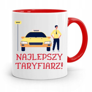 Kubek Czerwony Taksówkarza Najlepszy Taryfiarz
