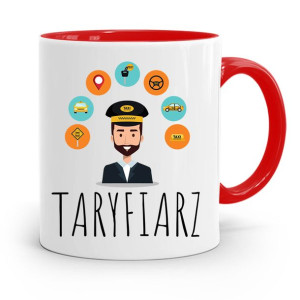 Kubek Czerwony Taksówkarza Taryfiarz Prezent