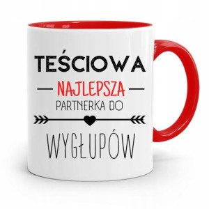 Kubek Czerwony Teściowej Mamy Najlepsza Partnerka