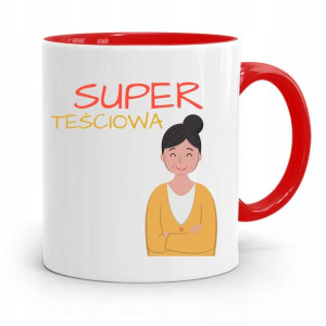 Kubek Czerwony Teściowej Super Teściowa Prezent