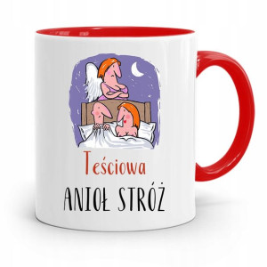 Kubek Czerwony Teściowej Teściowa Anioł Stróż